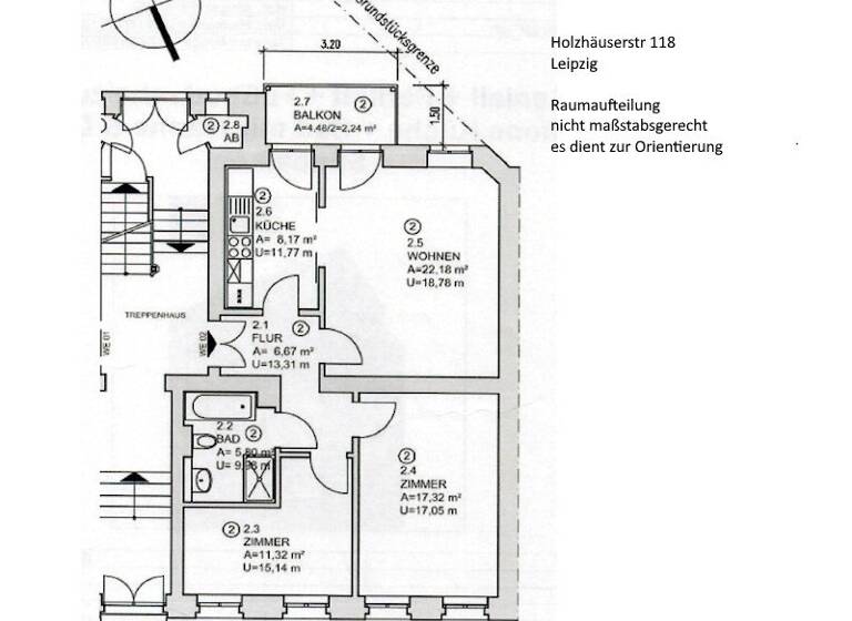 Wohnung zum Kauf 195.000 € 3 Zimmer 73,7 m² Holzhäuser Str 118 Stötteritz Leipzig 04299