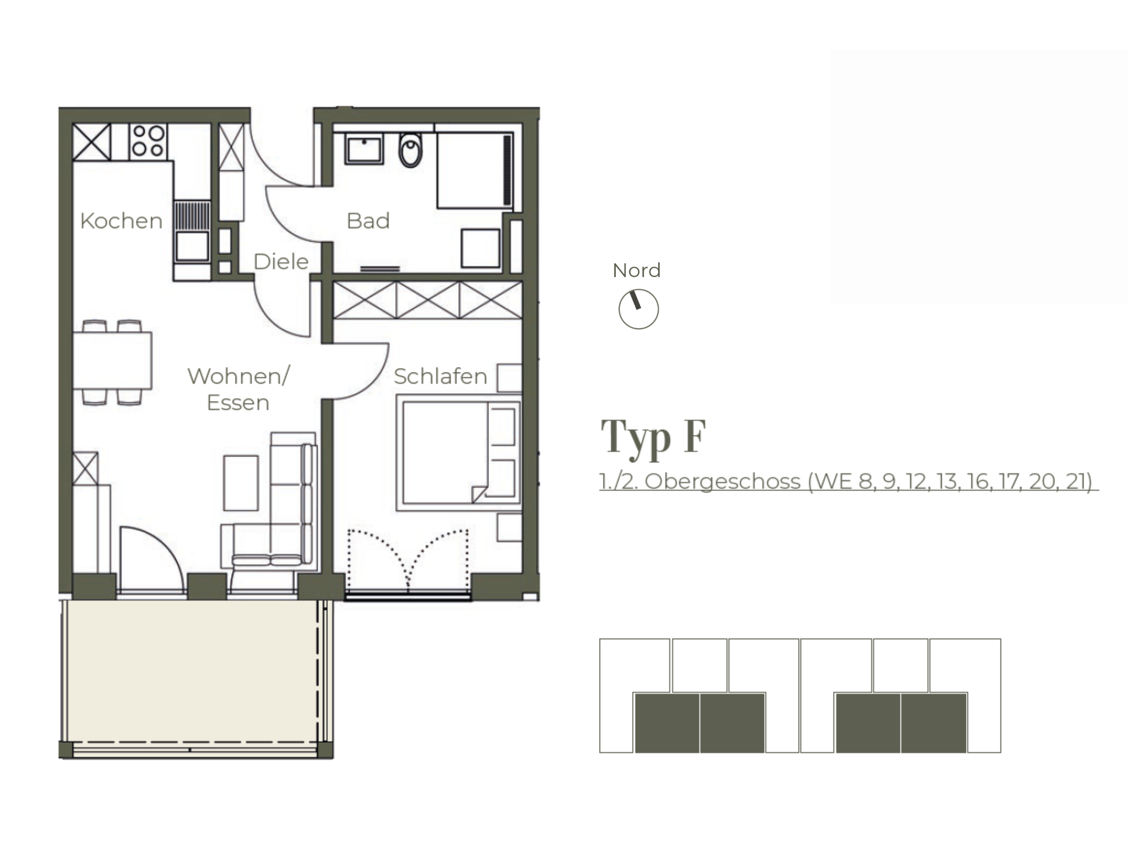 Wohnung zum Kauf provisionsfrei 364.900 € 2 Zimmer 52,3 m²<br/>Wohnfläche 1.<br/>Geschoss Adolf-Schmetzer-Straße 50 Innerer Osten Regensburg 93055