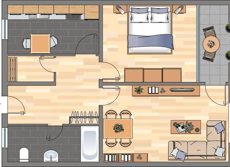 Wohnung zur Miete 499 € 2 Zimmer 66,8 m² 5. Geschoss Am Kostenberg 52 Kostenberg Velbert 42549