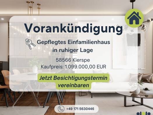 Einfamilienhaus zum Kauf 1.099.000 € 320 m² 2.500 m² Grundstück Kierspe Dorf Kierspe 58566