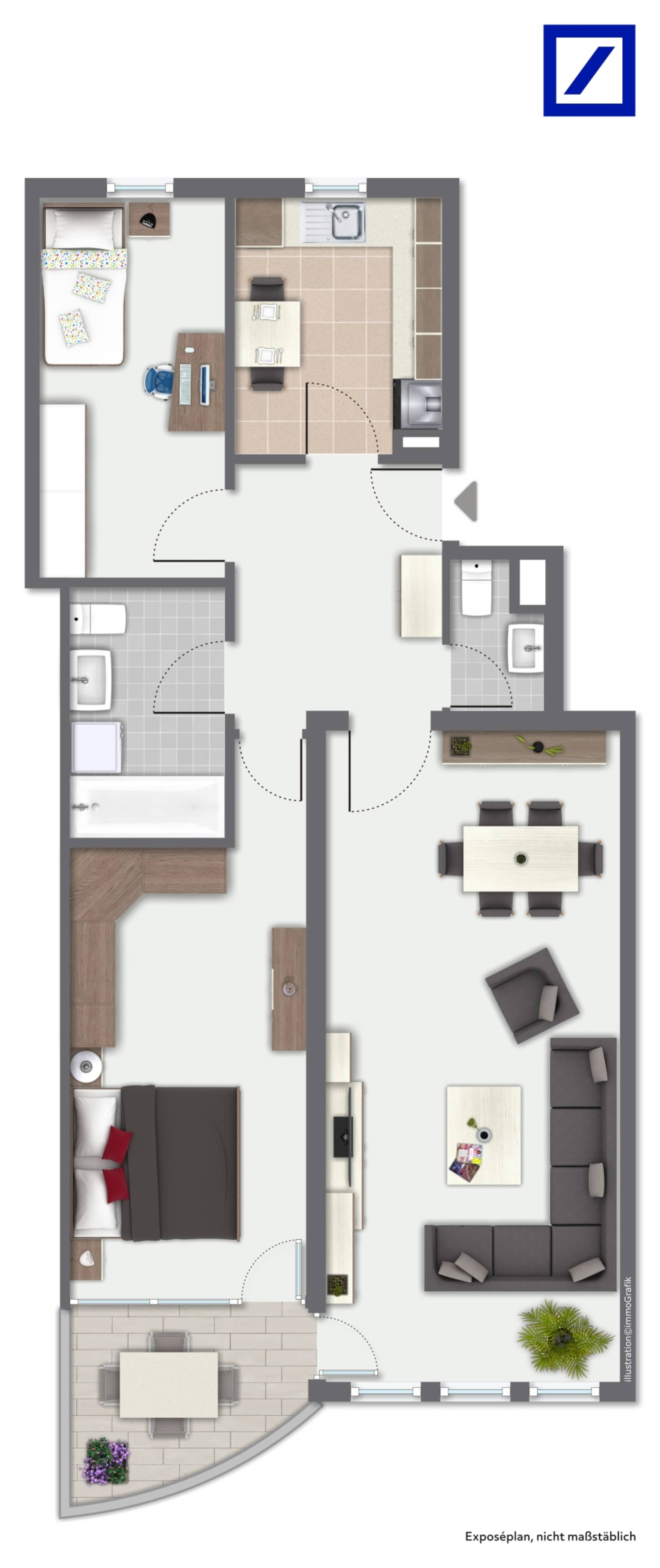 Wohnung zur Miete 1.168 € 3 Zimmer 83,4 m²<br/>Wohnfläche Wahlbezirk 12 Bad Homburg 61348