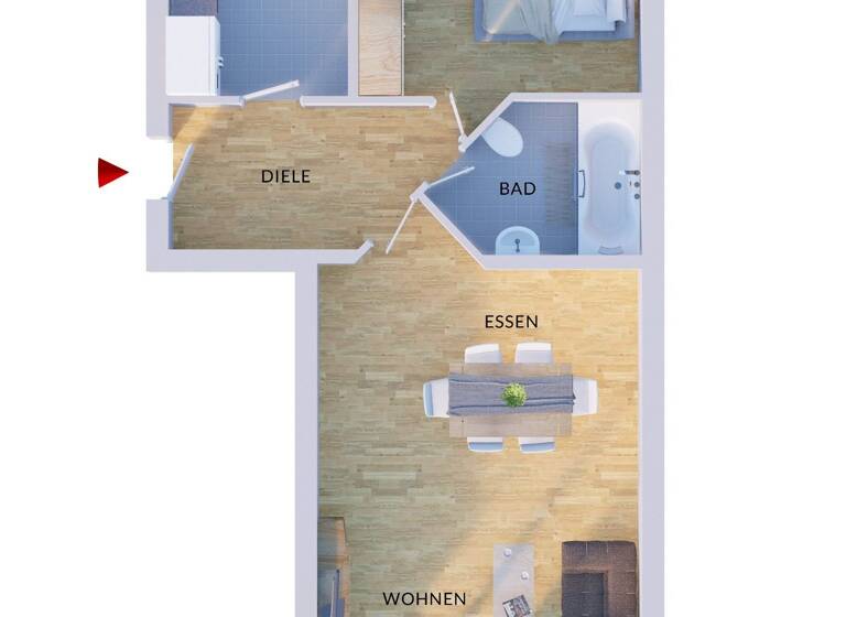Studio zum Kauf 169.000 € 2 Zimmer 66,5 m²<br/>Wohnfläche 2.<br/>Geschoss Buttergasse 10a Großzschocher Leipzig 04249