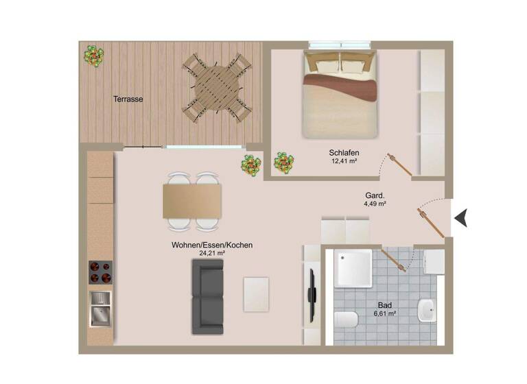 Wohnung zum Kauf - Erstbezug provisionsfrei 229.000 € 2 Zimmer 53 m² Trossingen 78647