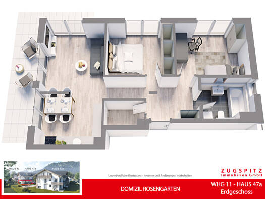 Terrassenwohnung zum Kauf - Erstbezug 762.000 € 3 Zimmer 71,2 m² EG Garmisch Garmisch-Partenkirchen 82467
