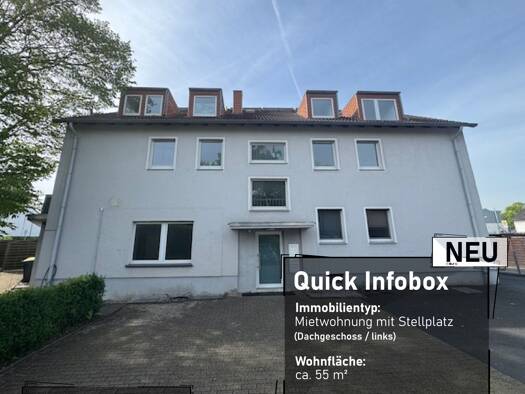 Wohnung zur Miete 425 € 2 Zimmer 55 m² Geschoss 4/4 frei ab sofort Paul-Weniger-Straße 22 Bönen Bönen 59199