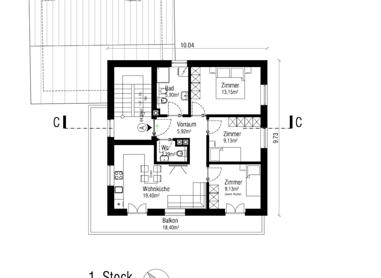 Wohnung zum Kauf 549.000 € 4 Zimmer 64 m² 1. Geschoss Percha 39030