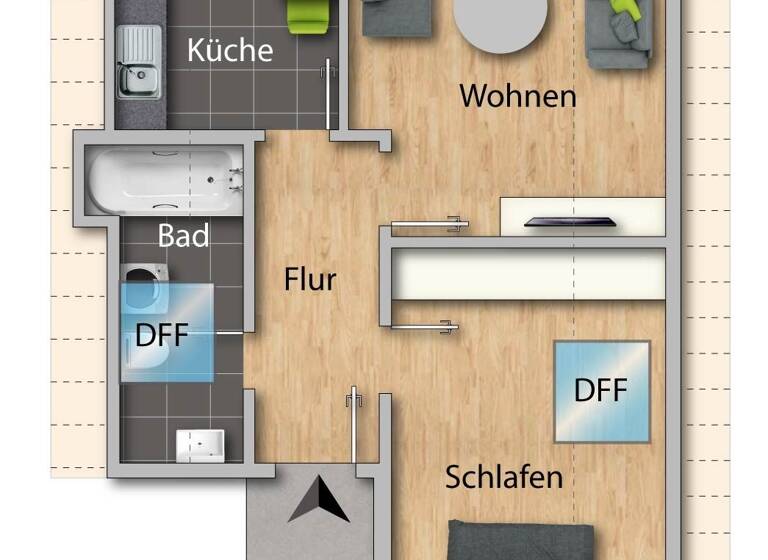 Wohnung zum Kauf 185.000 € 2 Zimmer 39,8 m² 3. Geschoss Königsbrunn 86343