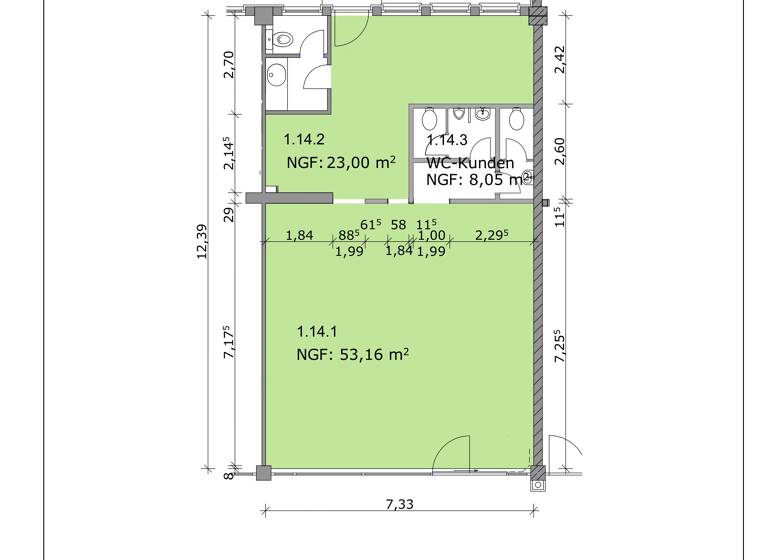 Laden zur Miete 2 Zimmer 90,9 m² Verkaufsfläche Lausitzer Straße 20-22 Königshufen Görlitz 02828