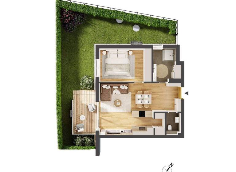Wohnung zum Kauf - Neubau provisionsfrei 285.000 € 2 Zimmer 53,8 m² EG Franz-Prantl-Park 3 Jenbach 6200