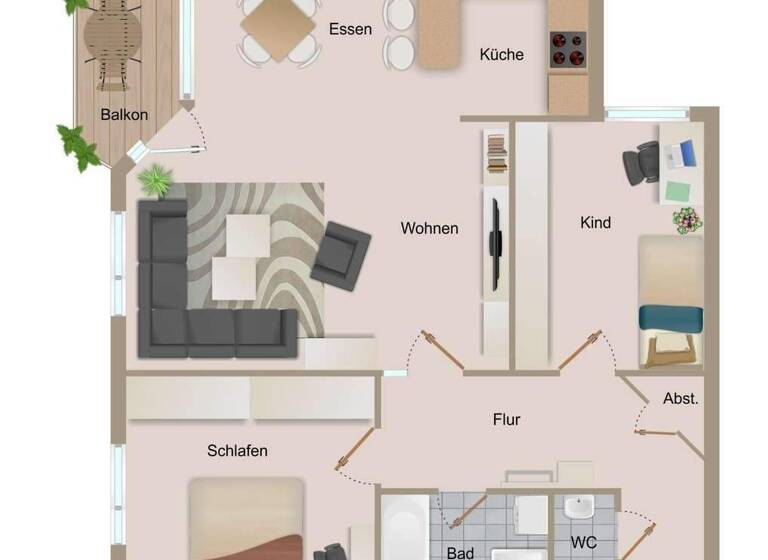 Wohnung zur Miete 750 € 3 Zimmer 75 m² 1. Geschoss Adelberg 73099