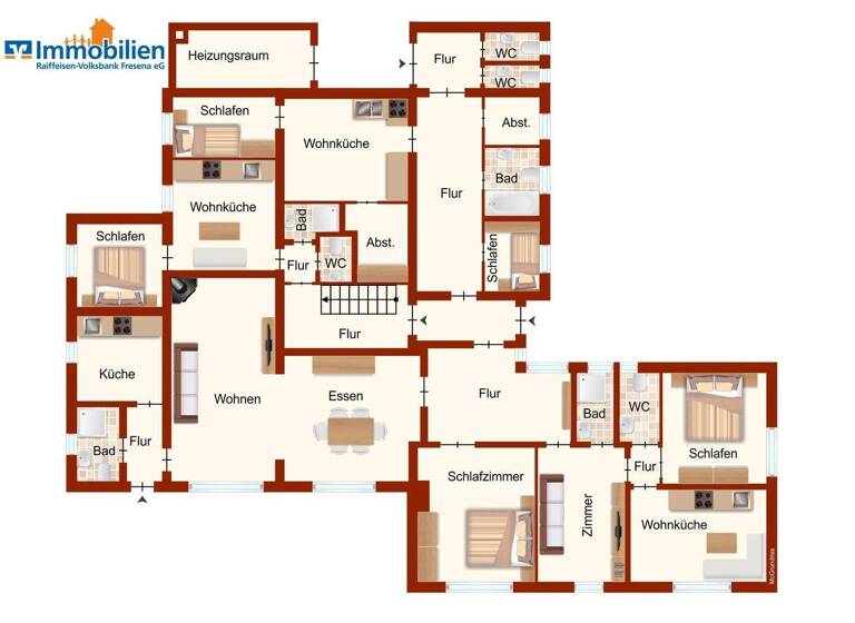 Mehrfamilienhaus zum Kauf 519.000 € 13 Zimmer 342 m² 1.370 m² Grundstück Westeraccumersiel Dornum / Dornumersiel 26553
