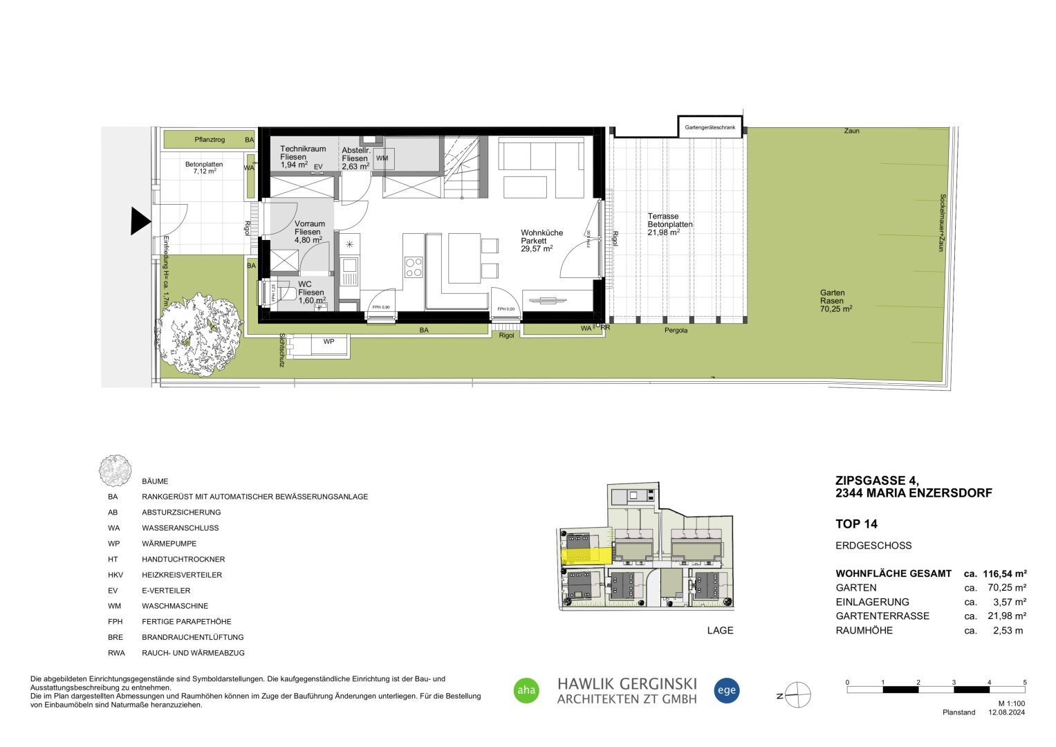 Doppelhaushälfte zum Kauf 794.800 € 4 Zimmer 116,5 m²<br/>Wohnfläche Maria Enzersdorf 2344