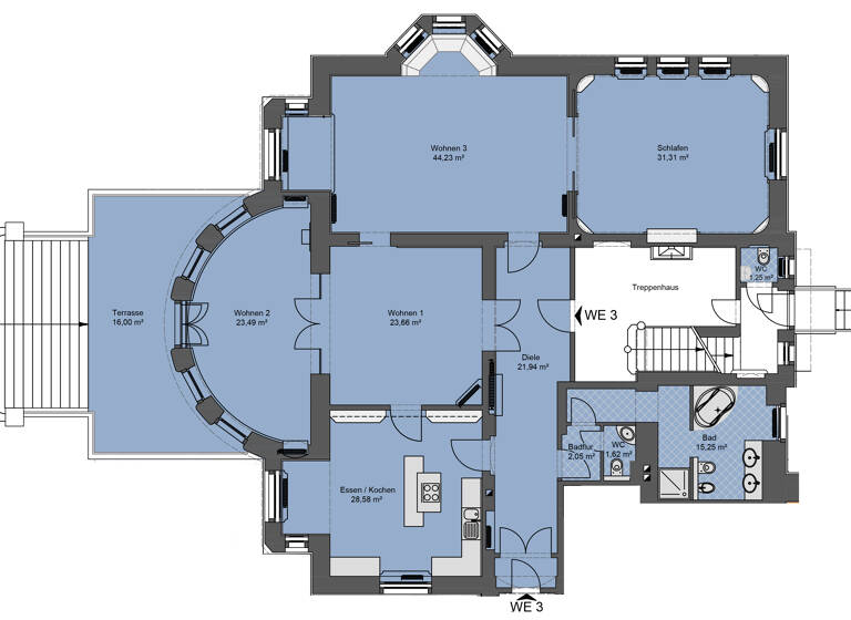 Wohnung zur Miete 1.820 € 4 Zimmer 205,4 m²<br/>Wohnfläche EG<br/>Geschoss ab sofort<br/>Verfügbarkeit Weinbergstraße 24 Pieschen-Nord/Trachenberge Dresden 01129