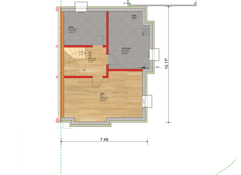Doppelhaushälfte zum Kauf - Erstbezug provisionsfrei 616.000 € 5 Zimmer 119,6 m² 304 m² Grundstück Mohnweg 1 Schnaittach 91220