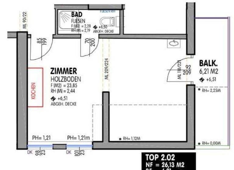 Studio zum Kauf provisionsfrei 179.800 € 1 Zimmer 26 m² Dr. Schärf-Straße 6 St. Magdalen Villach 9524