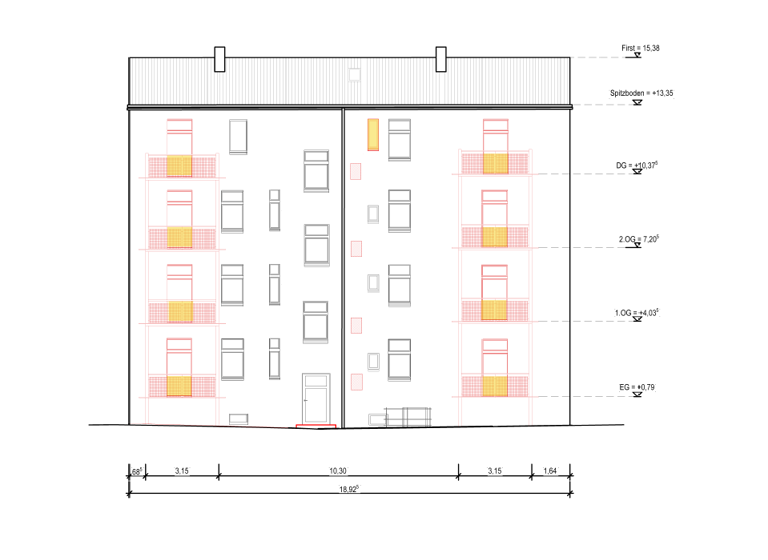 Wohnung zur Miete 888 € 3 Zimmer 84,5 m² 4. Geschoss frei ab 01.07.2026 Wolfgang-Heinze-Straße 6a Tribseer Vorstadt Stralsund 18437