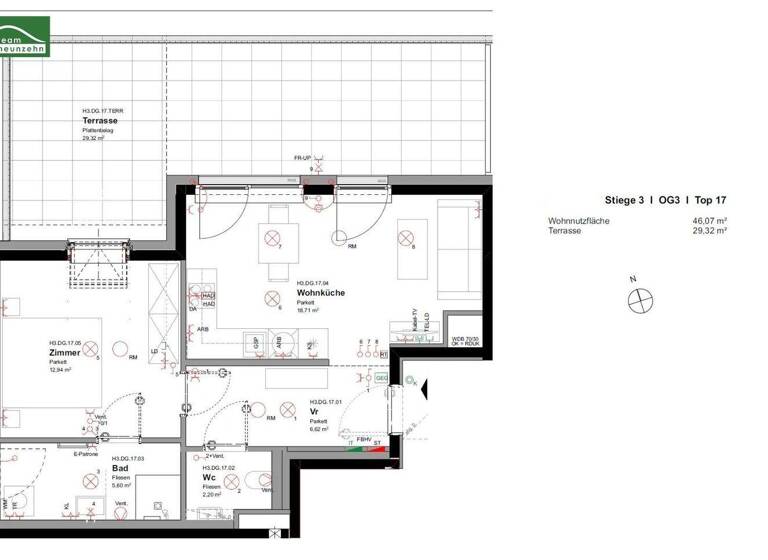 Wohnung zur Miete 707 € 2 Zimmer 46,3 m² 3. Geschoss frei ab 01.04.2026 Pogrelzstraße 83 Wien 1220