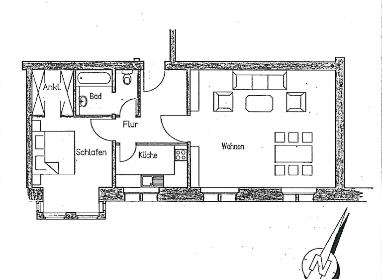WG-Zimmer zur Miete 675 € 1,5 Zimmer 78 m² 2. Geschoss frei ab sofort Große Steinstraße 9 Altstadt Halle (Saale) 06108