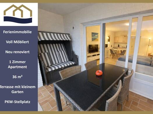 Studio zum Kauf 169.000 € 1 Zimmer 36 m² EG Dangast Varel / Dangast 26316