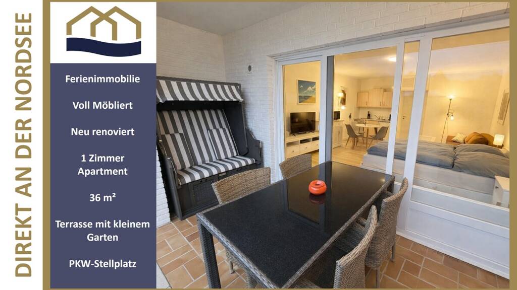 Studio zum Kauf 169.000 € 1 Zimmer 36 m² EG Dangast Varel / Dangast 26316