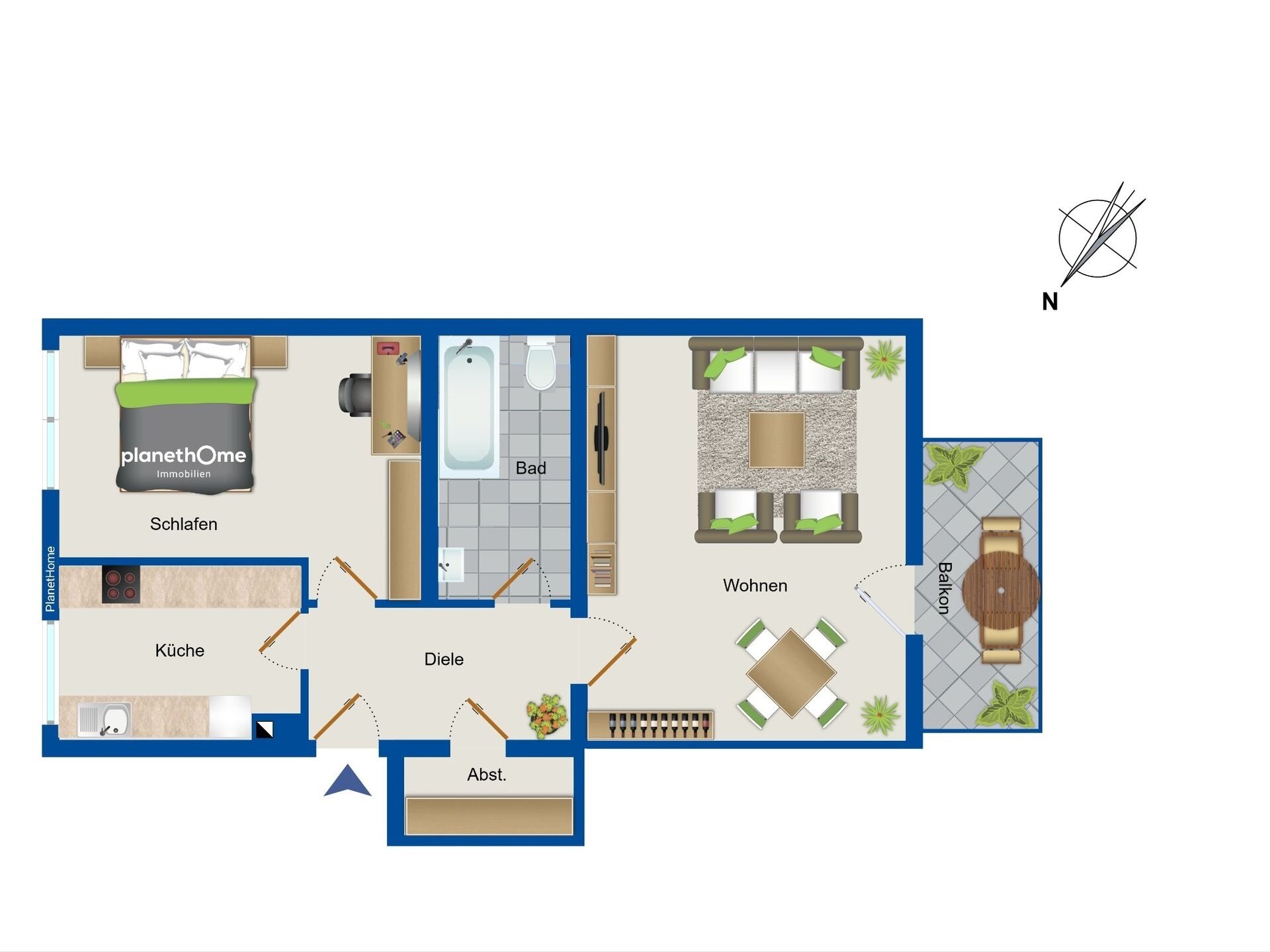 Wohnung zum Kauf provisionsfrei 89.000 € 2 Zimmer 61 m²<br/>Wohnfläche Altendorf Essen 45143