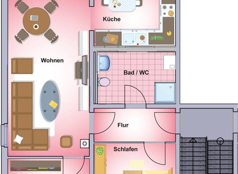 Wohnung zur Miete - Erstbezug nur mit Wohnberechtigungsschein 446 € 3 Zimmer 65,6 m² 1. Geschoss frei ab sofort Frankenberg 09669