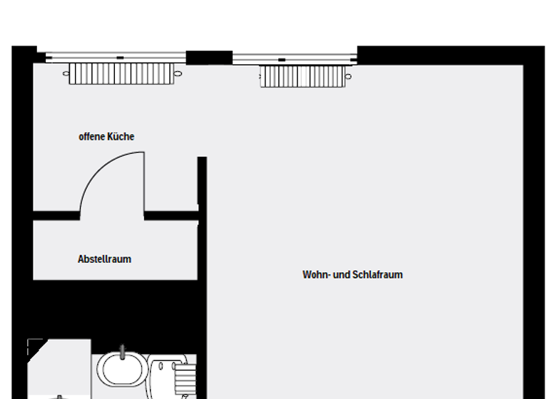 Studio zur Miete 437 € 1 Zimmer 28 m² EG frei ab sofort Wissmannstr. 14 Ziegelstein Nürnberg 90411