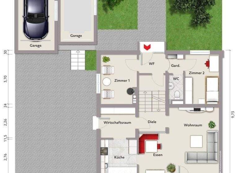 Doppelhaushälfte zum Kauf 359.000 € 7,5 Zimmer 120 m² 523 m² Grundstück Pfullendorf 88630