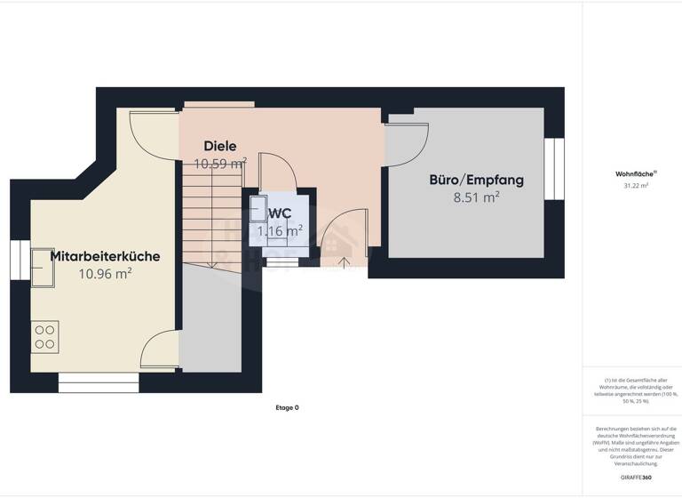 Bürogebäude zur Miete provisionsfrei 790 € 5 Zimmer 77 m² Bürofläche Halsenbach 56283
