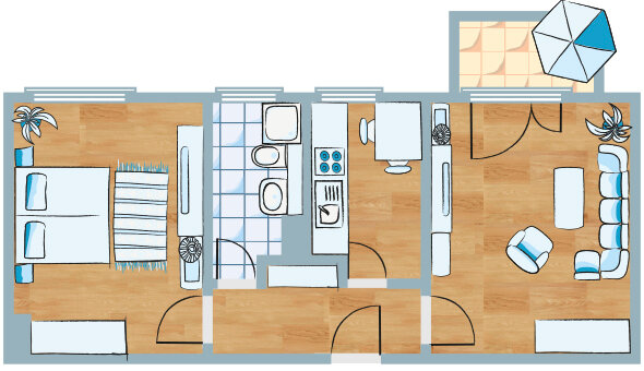 Wohnung zur Miete 359 € 2 Zimmer 49,2 m²<br/>Wohnfläche 1.<br/>Geschoss 01.01.2025<br/>Verfügbarkeit Vereinsstraße 54 Altstadt Brandenburg 14770