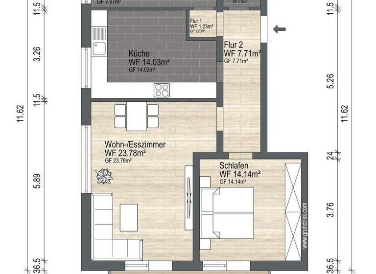 Wohnung zum Kauf 235.000 € 2 Zimmer 75 m² 1. Geschoss Gelnhausen 63571
