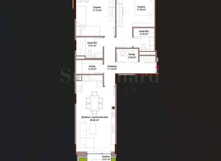 Studio zum Kauf 429.000 € 3 Zimmer 145,4 m² Sofia