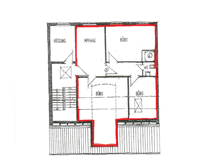 Bürofläche zur Miete 9,80 € 3 Zimmer 67 m² Bürofläche Mecklenburgstraße 9 Altstadt Schwerin 19053