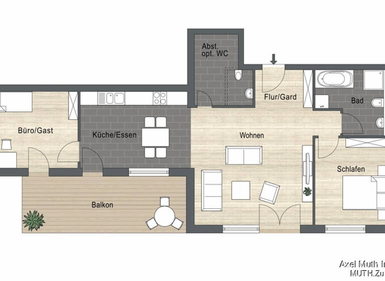 Wohnung zum Kauf 478.398 € 3,5 Zimmer 96,4 m² 2. Geschoss Sulzfeld 75056