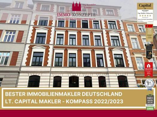 Wohnung zum Kauf 251.991 € 3 Zimmer 86,3 m² 3. Geschoss Werderstr. 8 Werdervorstadt Schwerin 19055
