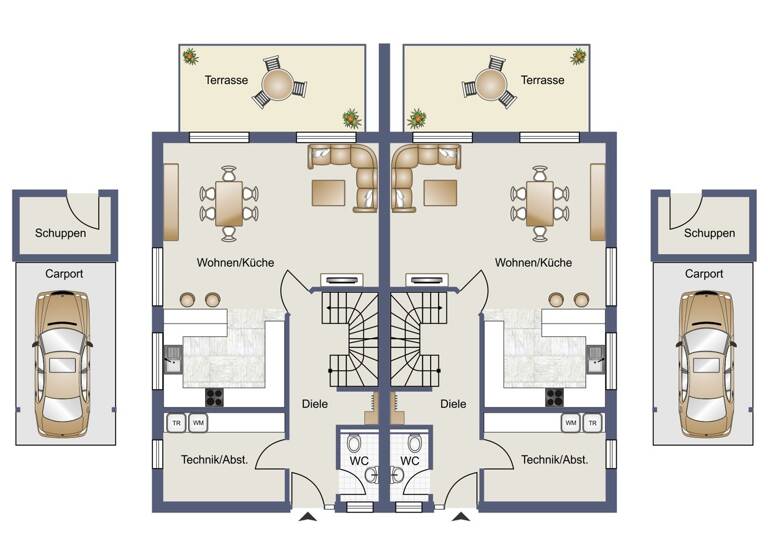 Doppelhaushälfte zum Kauf - Erstbezug 399.000 € 4 Zimmer 130 m² 260 m² Grundstück Innenstadt Aurich 26603