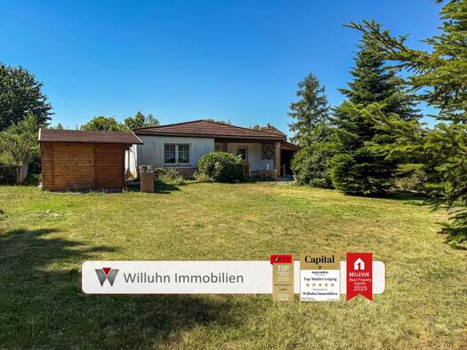Bungalow zum Kauf 380.000 € 3 Zimmer 84,4 m² 1.027 m² Grundstück Lützschena-Stahmeln Leipzig 04159