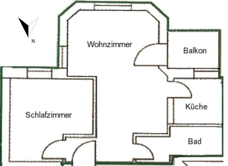Wohnung zum Kauf 135.000 € 2 Zimmer 51 m² 1. Geschoss Innenstadt Halle 06114