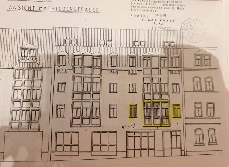 WG-Zimmer zur Miete 1.350 € 4 Zimmer 104 m² 1. Geschoss frei ab sofort Mathildenstraße 36 Innenstadt Fürth 90762