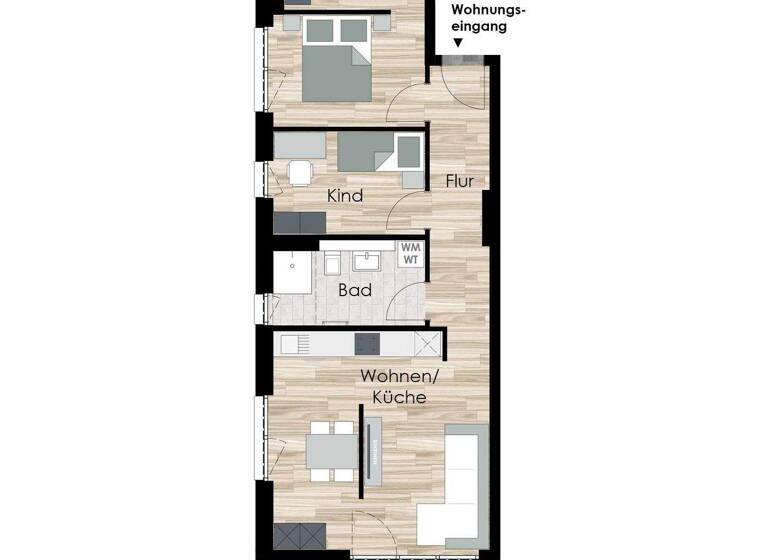 Wohnung zum Kauf provisionsfrei als Kapitalanlage geeignet 253.000 € 3 Zimmer 68,5 m² Johann-Sebastian-Bach-Straße 12 Ohrdruf 99885