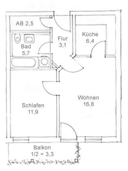 Wohnung zur Miete 550 € 2 Zimmer 50 m²<br/>Wohnfläche 1.<br/>Geschoss An der Brunnenwiese 8 Nittendorf Nittendorf 93152