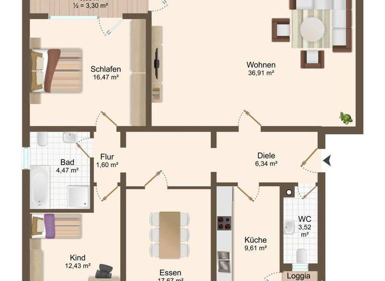 Wohnung zum Kauf 315.000 € 4 Zimmer 107,8 m² 1. Geschoss Emmendingen 79312