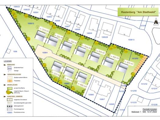 Grundstück zum Kauf 21.090 € 555 m² Grundstück Ahornweg Rastenberg Rastenberg 99636