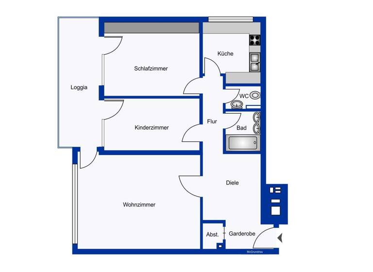 Wohnung zum Kauf 885.000 € 3 Zimmer 91 m² 1. Geschoss frei ab sofort Hornsteinstraße 2 Bogenhausen München 81679