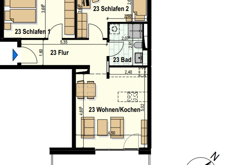 Penthouse zur Miete - Erstbezug 1.306 € 3 Zimmer 79,7 m² 3. Geschoss frei ab sofort Am Teich 12-15 Innenstadt Neumünster 24534