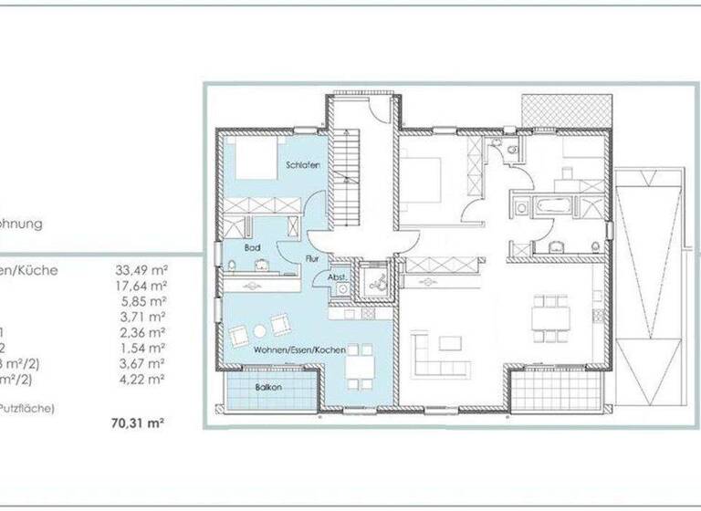 Wohnung zum Kauf provisionsfrei 249.000 € 2,5 Zimmer 70,3 m² EG Bahnhofstraße 7 Freudenstadt 72250