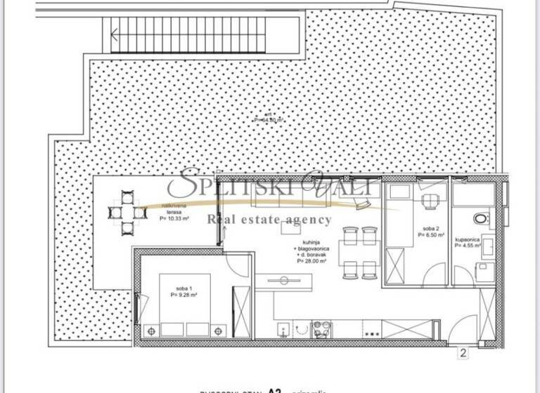 Wohnung zum Kauf 341.000 € 2 Zimmer 124 m² Split