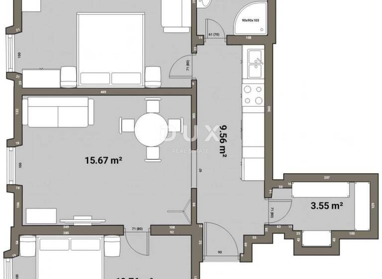 Wohnung zum Kauf 450.000 € 4 Zimmer 59 m² 3. Geschoss Vostarnica - Poluotok
