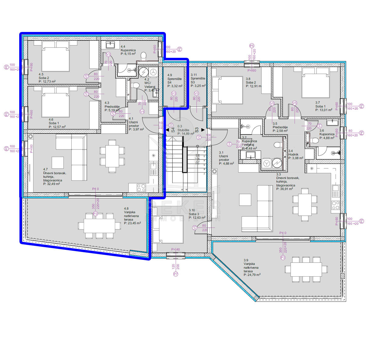 Wohnung zum Kauf 302.000 € 3 Zimmer 91,6 m²<br/>Wohnfläche 1.<br/>Geschoss Tribunj 22211