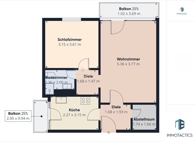 Wohnung zum Kauf 139.000 € 2 Zimmer 58 m² 1. Geschoss Bad Kreuznach 55543